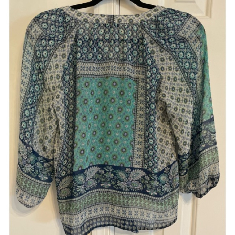 NEW ITEM! NWOT FIGUEROA & FLOWER BY ANTHROPOLOGIE BOHO TIE FRONT TOP! - Picture 2 of 5